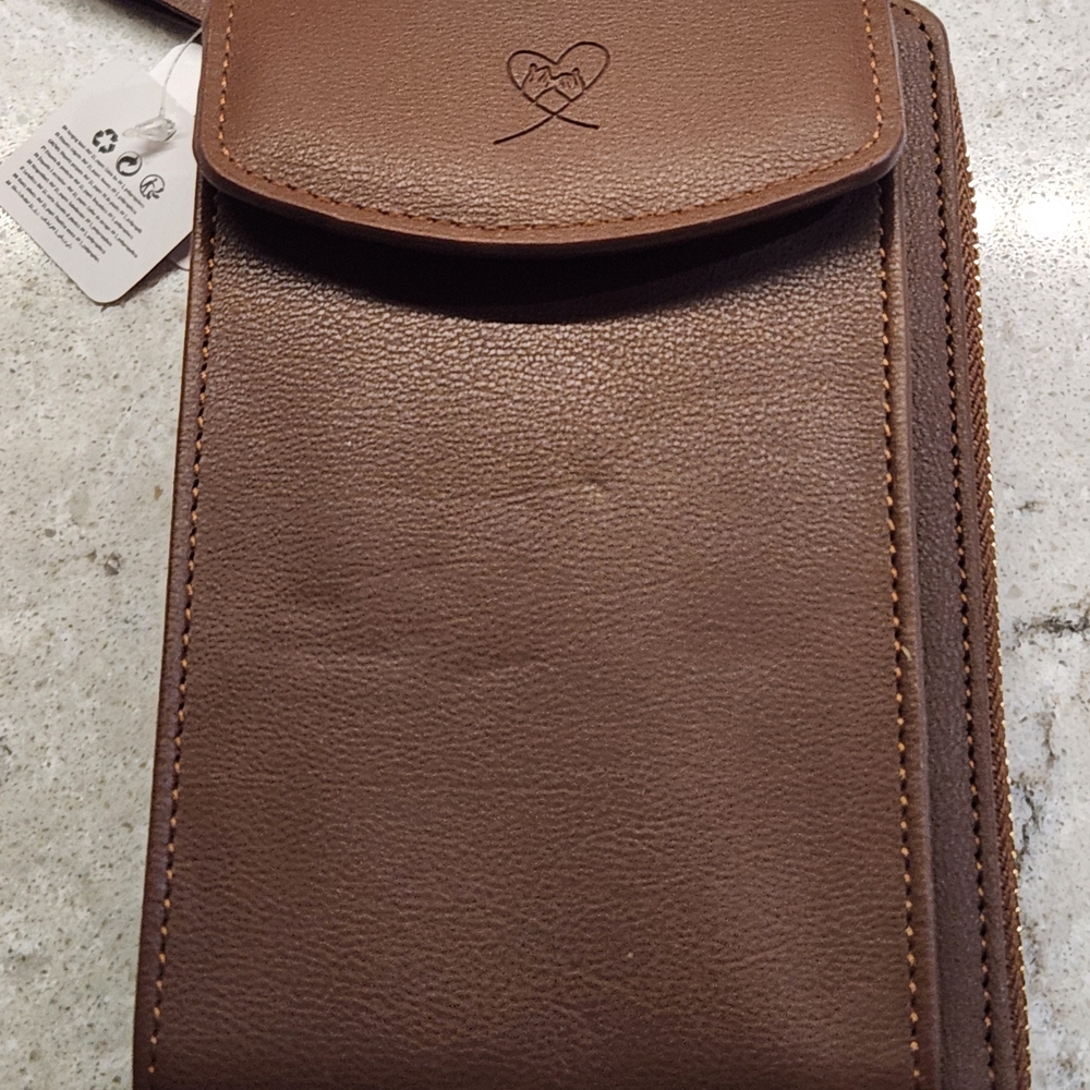 Elegant Brown Leather Women's Wallet